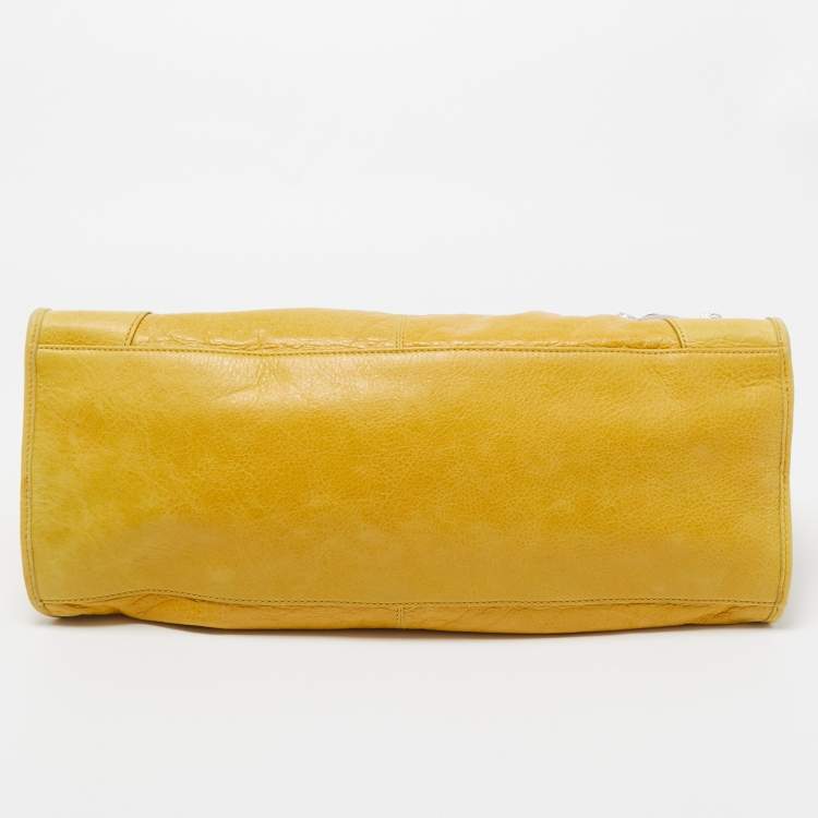 Pre Owned Balenciaga Yellow Leather SGH Part Time Tote