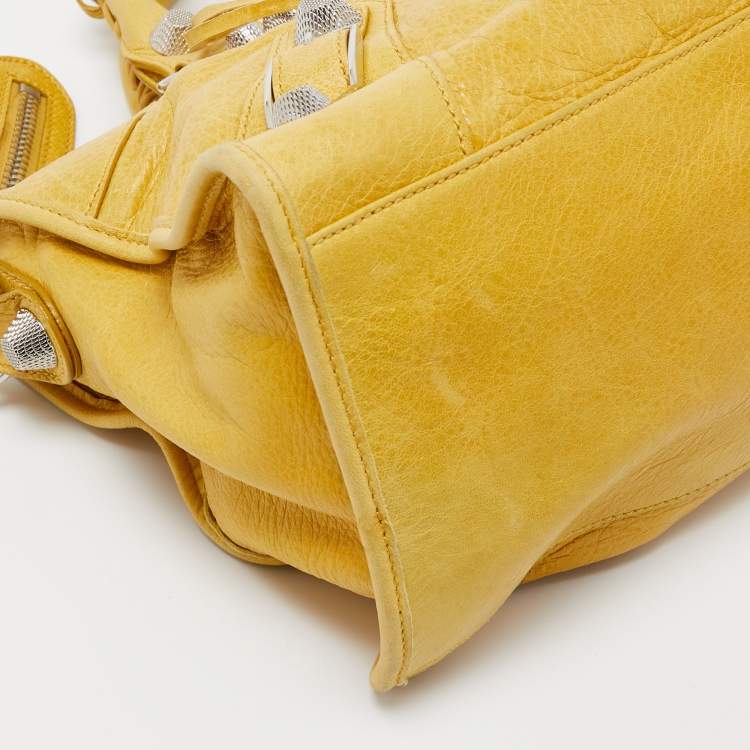 Pre Owned Balenciaga Yellow Leather SGH Part Time Tote