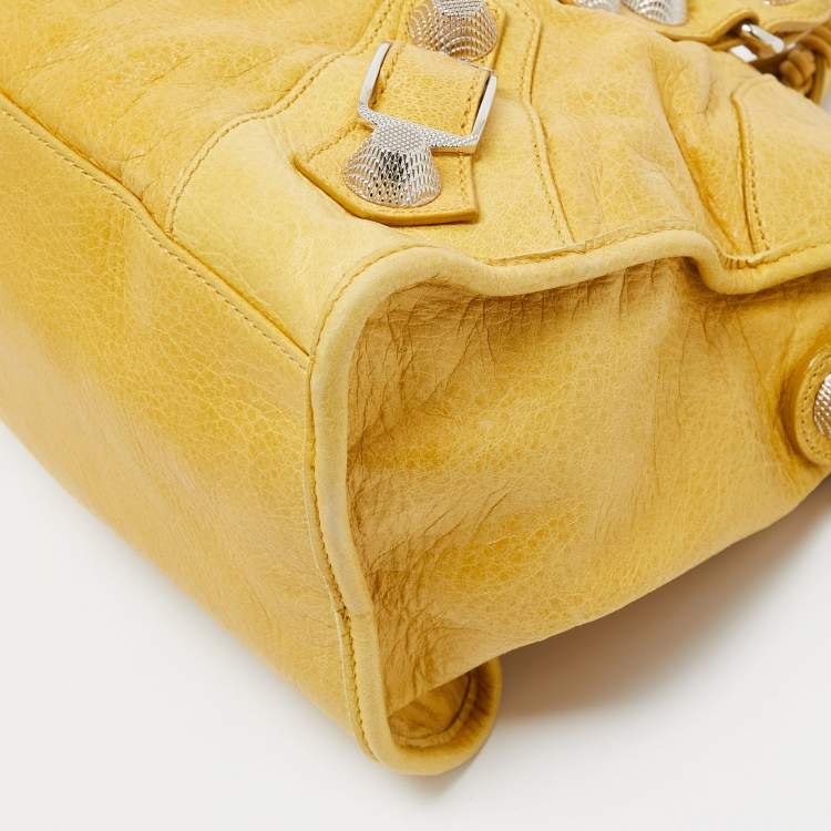 Pre Owned Balenciaga Yellow Leather SGH Part Time Tote