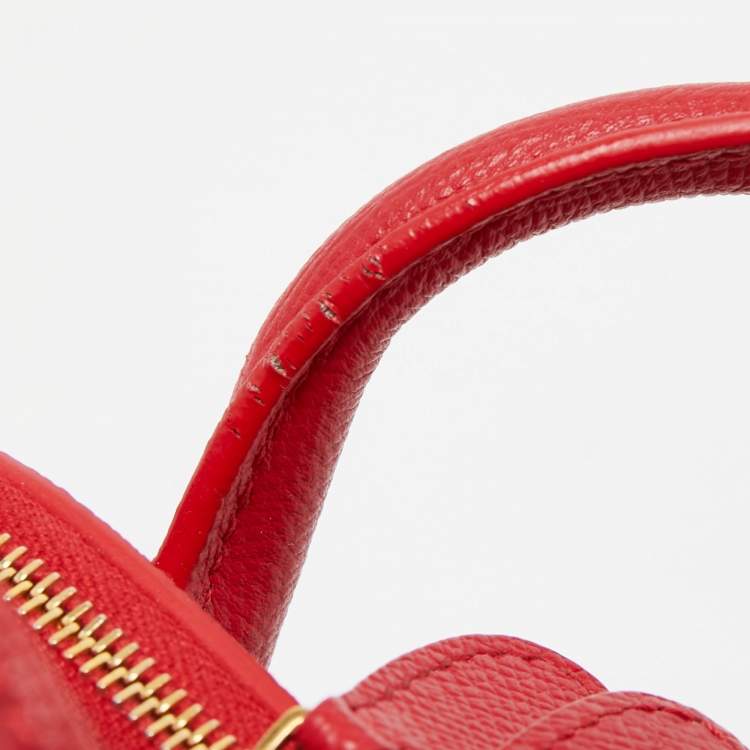 Pre Owned Balenciaga Red Leather XXS Ville Satchel