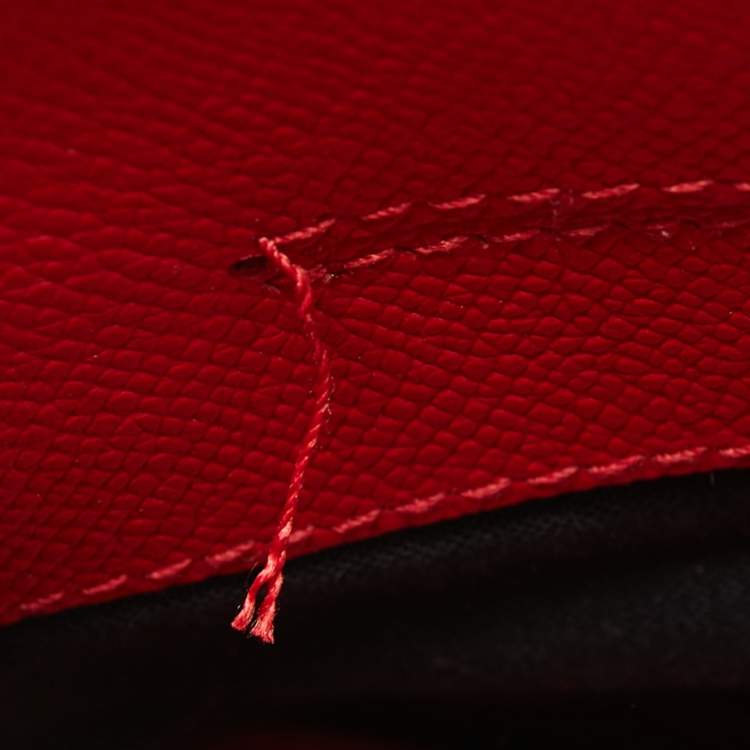 Pre Owned Balenciaga Red Leather XXS Ville Satchel