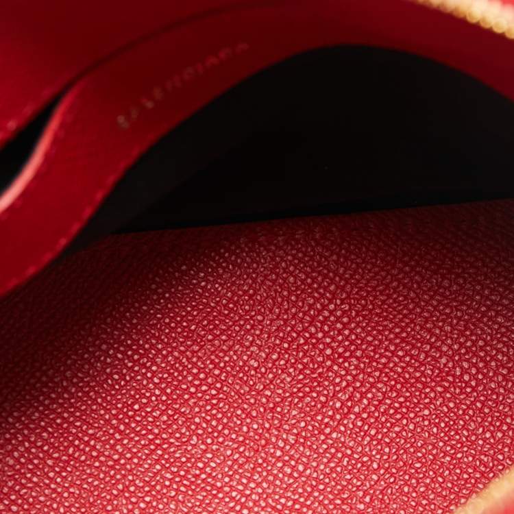 Pre Owned Balenciaga Red Leather XXS Ville Satchel