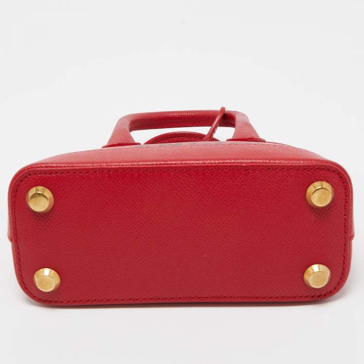 Pre Owned Balenciaga Red Leather XXS Ville Satchel