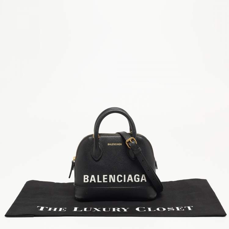 Pre Owned Balenciaga Black Leather XXS Ville Satchel