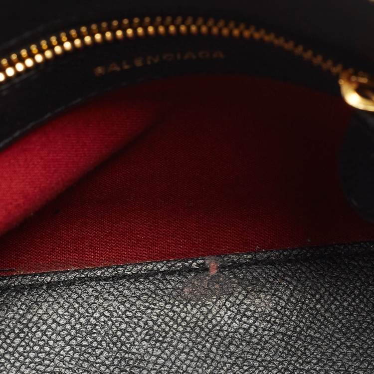 Pre Owned Balenciaga Black Leather XXS Ville Satchel
