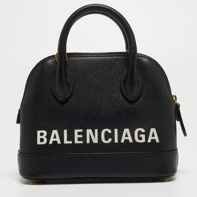 Pre Owned Balenciaga Black Leather XXS Ville Satchel