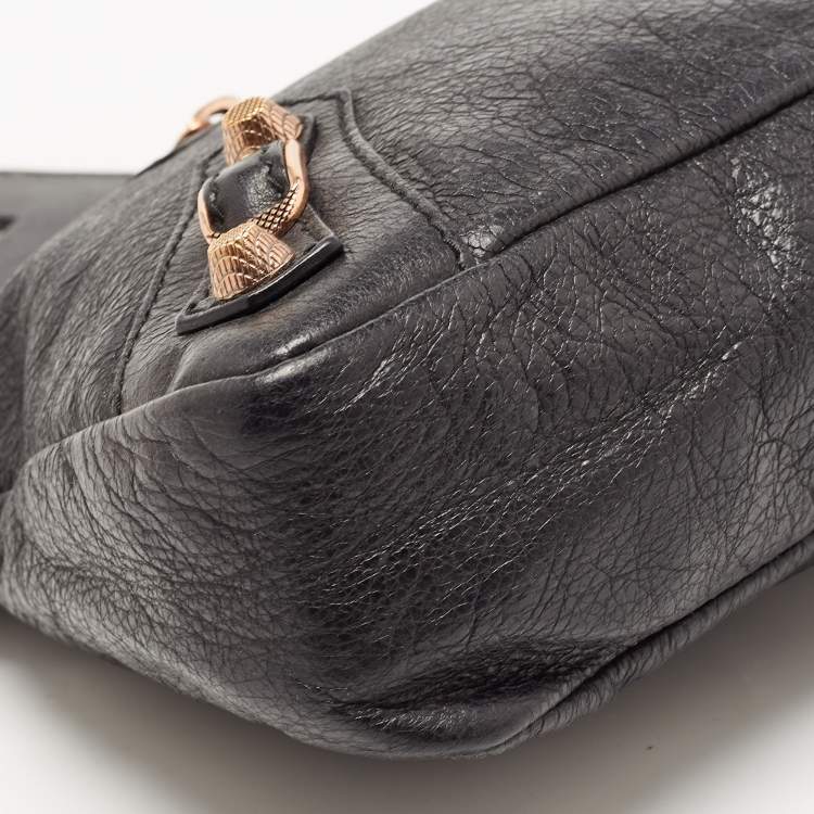 Pre Owned Balenciaga Black Leather RH Premier Clutch