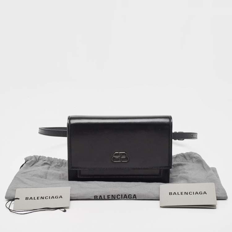 Pre Owned Balenciaga Black Leather XS Sharp Belt Bag
