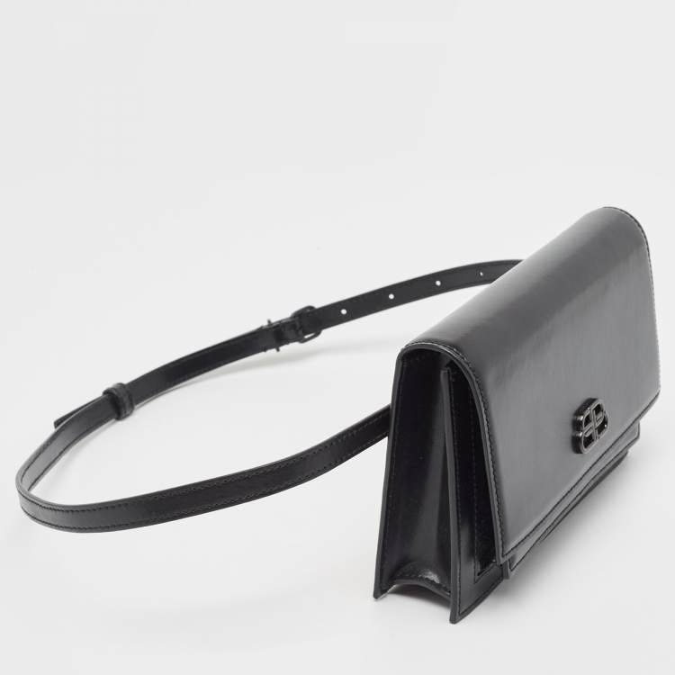 Pre Owned Balenciaga Black Leather XS Sharp Belt Bag
