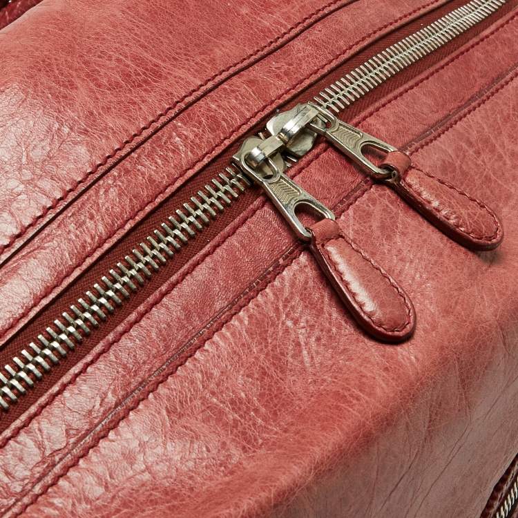 Pre Owned Balenciaga Rose-Bruyere Leather GSH Midday Bag