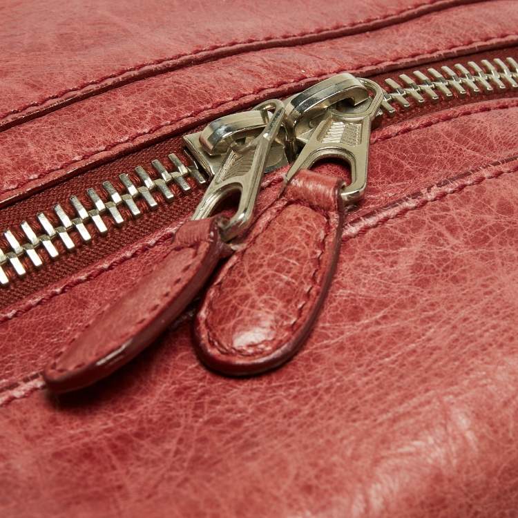 Pre Owned Balenciaga Rose-Bruyere Leather GSH Midday Bag