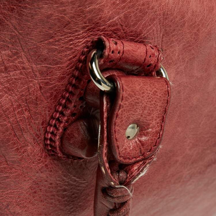 Pre Owned Balenciaga Rose-Bruyere Leather GSH Midday Bag