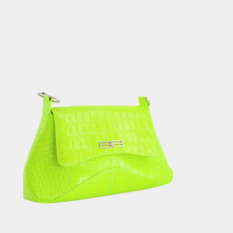 Zara round/circular neon yellow crossbody purse.... - Depop