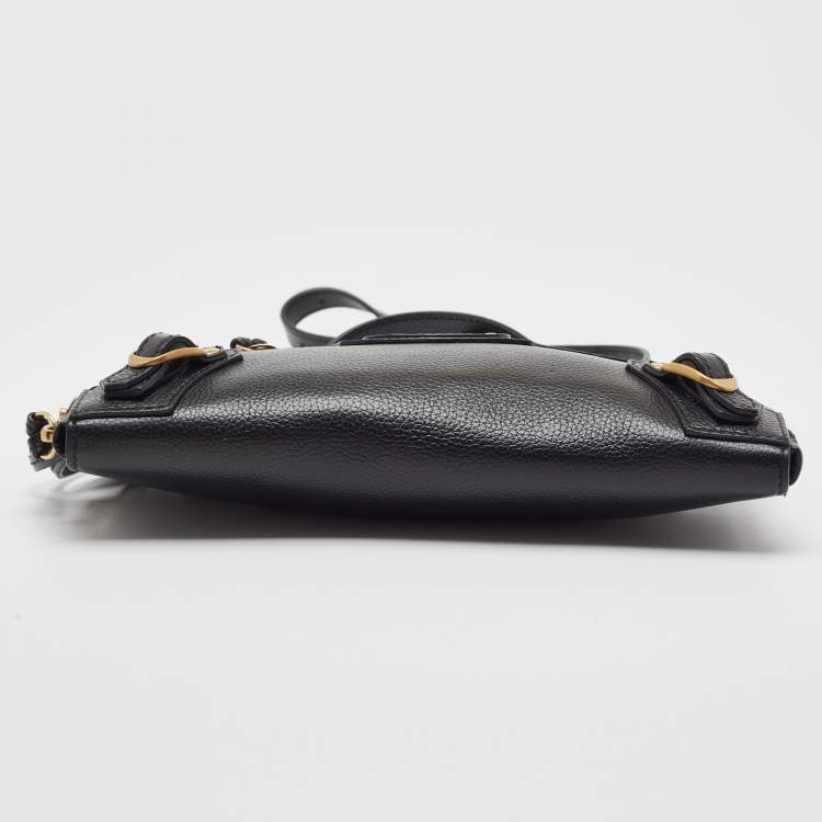 Pre Owned Balenciaga Black Leather Neo Classic Small Pouch