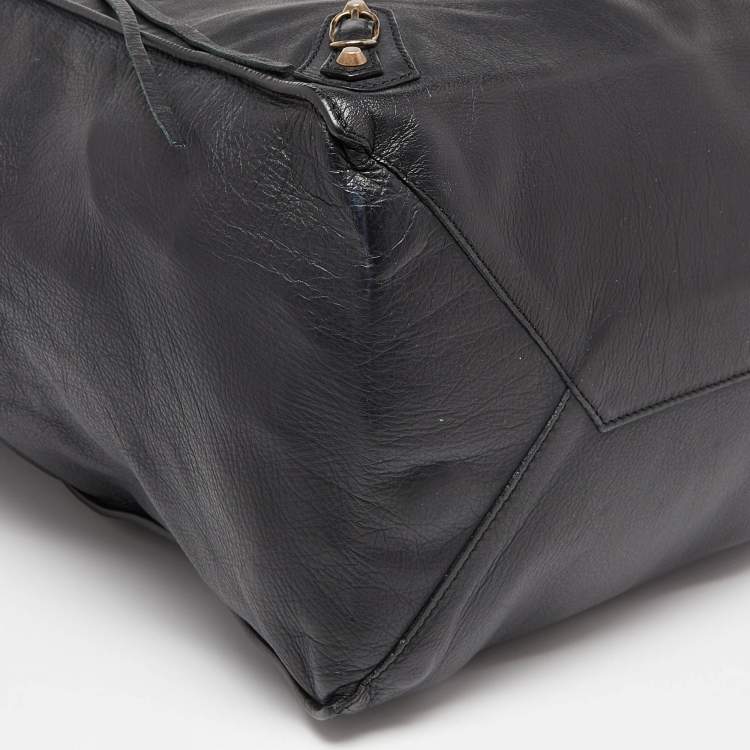 Pre Owned Balanciaga Black Leather Papier A5 Tote