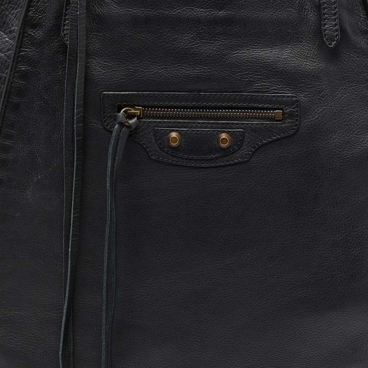 Pre Owned Balanciaga Black Leather Papier A5 Tote