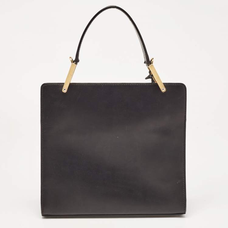 Pre Owned Balenciaga Black Leather Le Dix Cartable Top Handle Bag