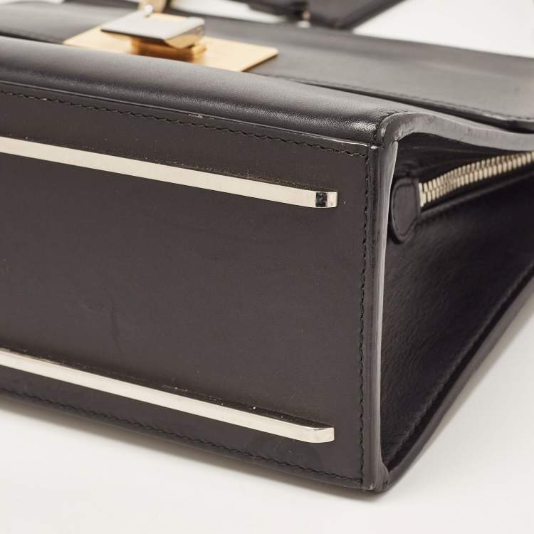 Pre Owned Balenciaga Black Leather Le Dix Cartable Top Handle Bag