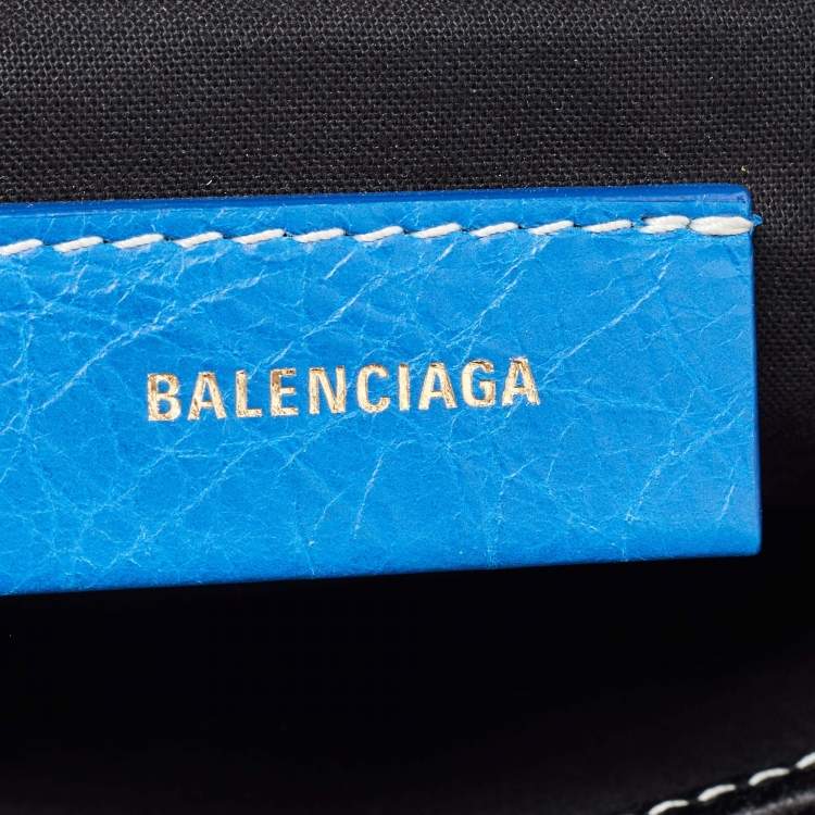 Pre Owned Balenciaga Tricolor Leather Bazar Fringe Clutch