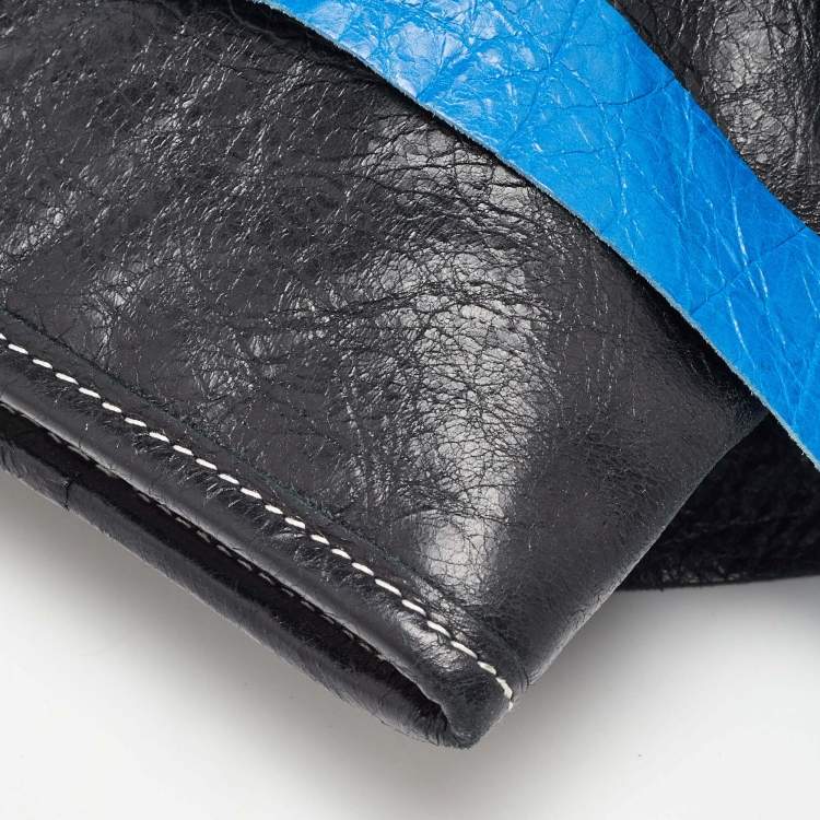 Pre Owned Balenciaga Tricolor Leather Bazar Fringe Clutch
