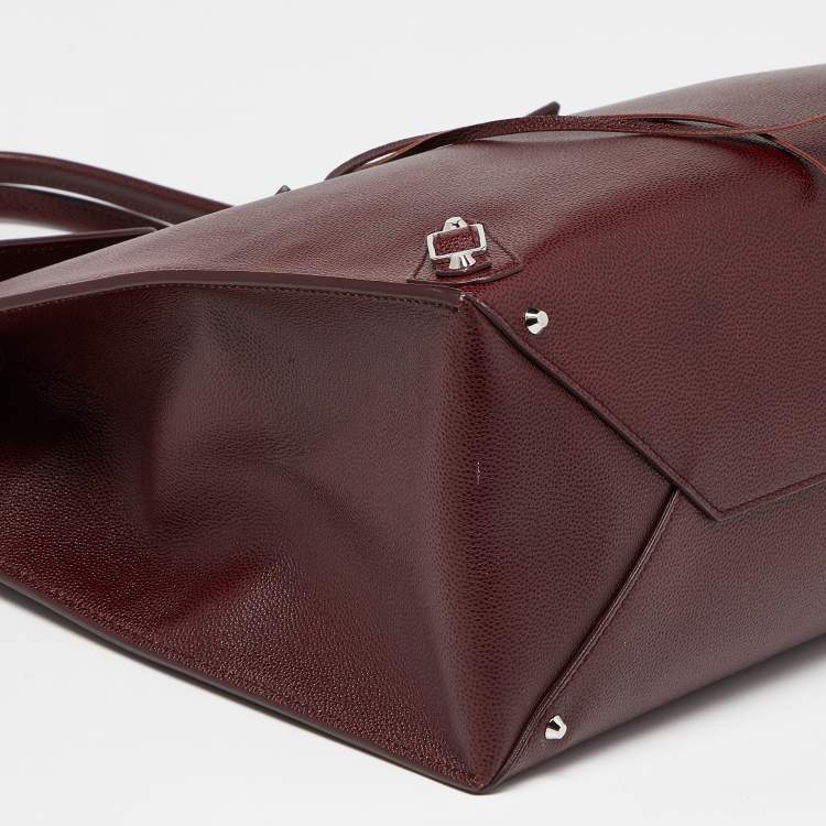 مملوكة مسبقًا Balenciaga Burgundy Leather Papier Flap Tote