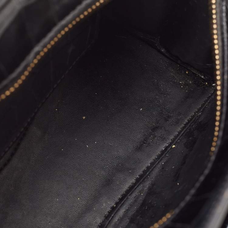Pre Owned Balenciaga Black Croc Embossed Leather Mini Neo Classic Bag