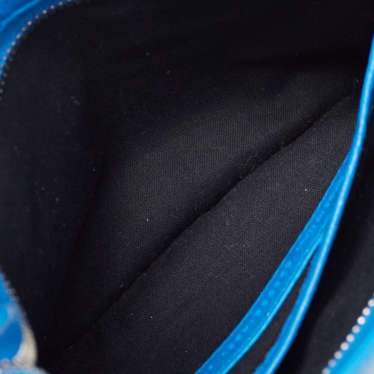 Pre Owned Balenciaga Blue Leather Nano Classic City Tote