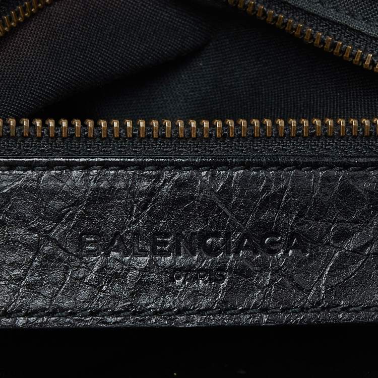 Pre Owned Balenciaga Black Leather Mini City Bag