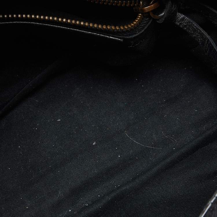 Pre Owned Balenciaga Black Leather Mini City Bag
