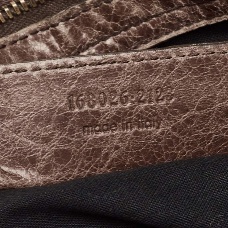 Pre Owned Balenciaga Dark Brown Leather Mid Afternoon Tote