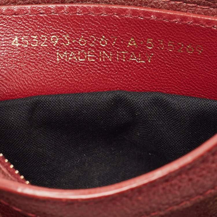 Pre Owned Balenciaga Dark Red Leather Nano Classic Metallic Edge City Crossbody Bag