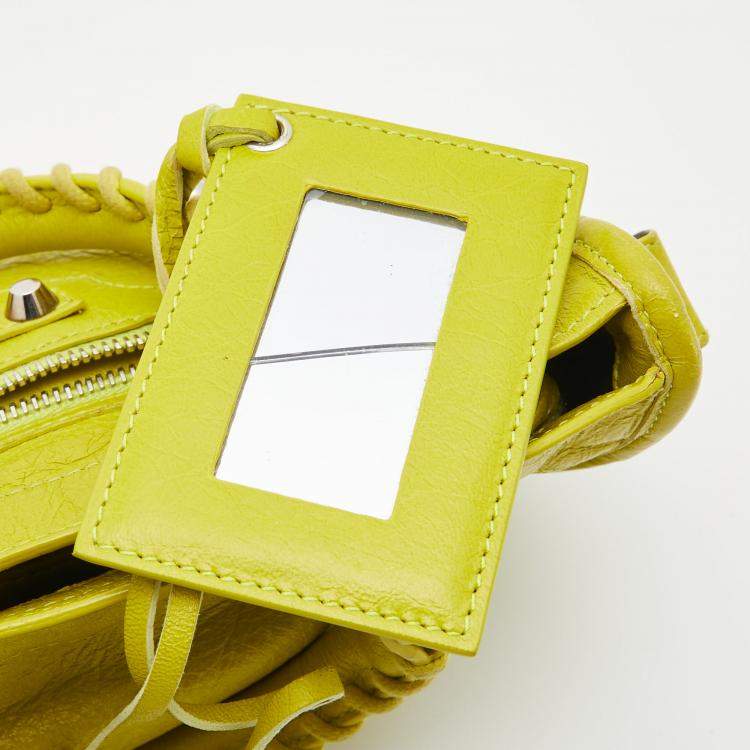 Pre Owned Balenciaga Curry Leather Mini Classic City Bag