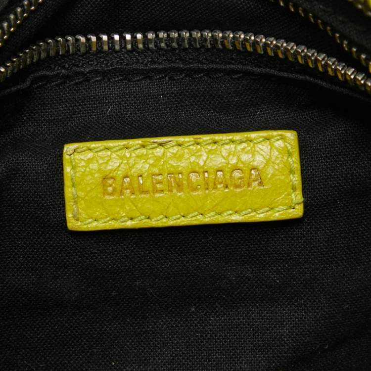 Pre Owned Balenciaga Curry Leather Mini Classic City Bag