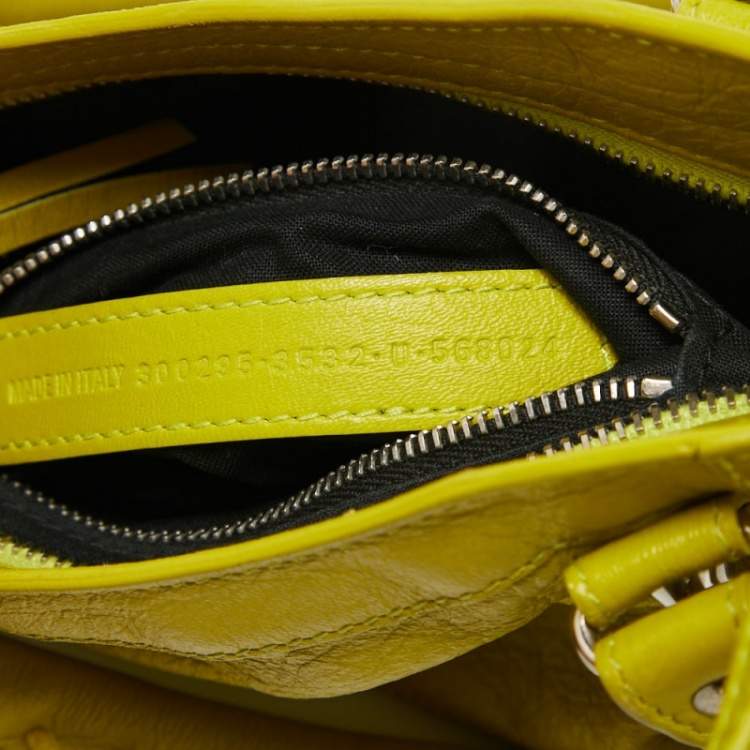 Pre Owned Balenciaga Curry Leather Mini Classic City Bag