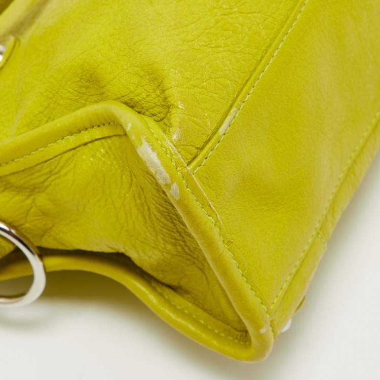Pre Owned Balenciaga Curry Leather Mini Classic City Bag