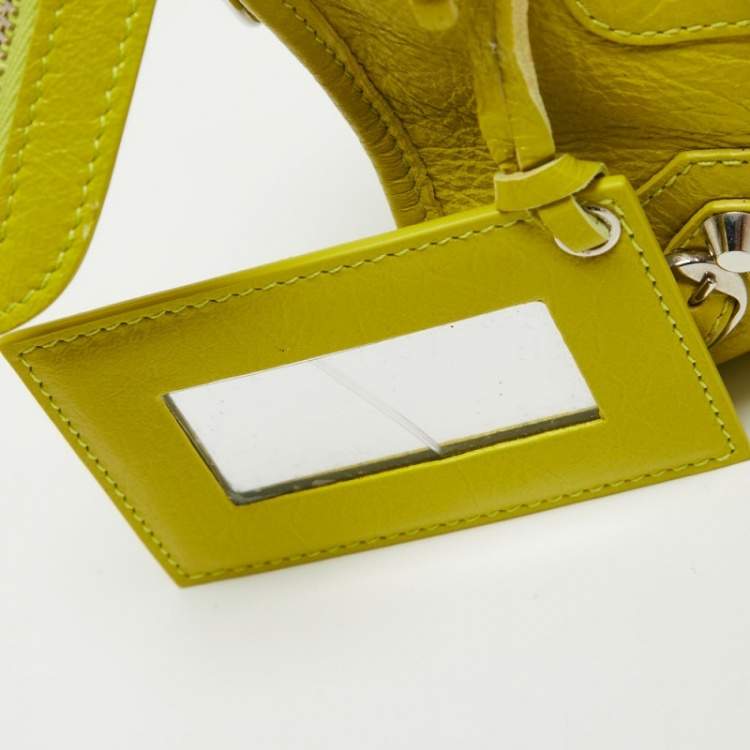Pre Owned Balenciaga Curry Leather Mini Classic City Bag