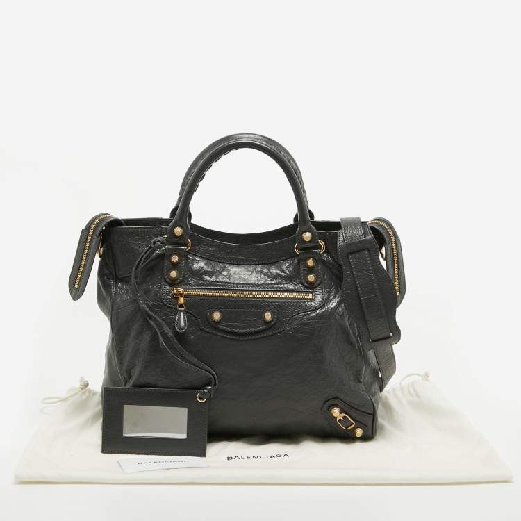 Pre Owned Balenciaga Dark Grey Leather GH Velo Bag