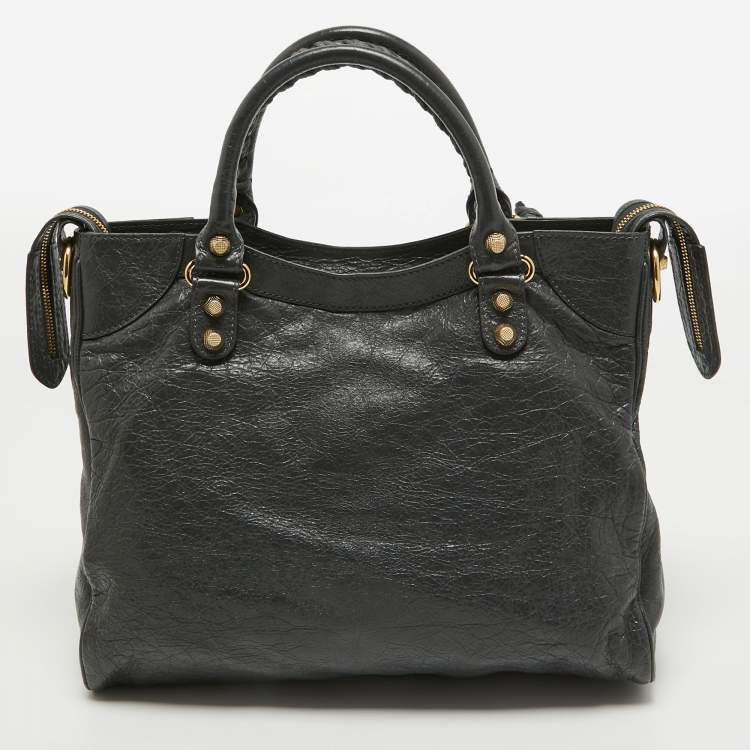 Pre Owned Balenciaga Dark Grey Leather GH Velo Bag