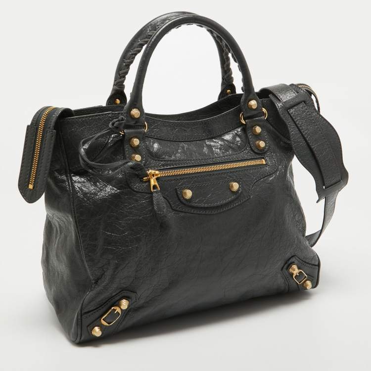 Pre Owned Balenciaga Dark Grey Leather GH Velo Bag