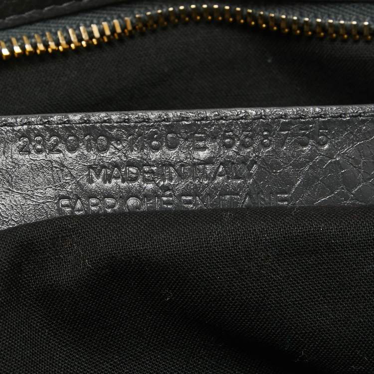 Pre Owned Balenciaga Dark Grey Leather GH Velo Bag