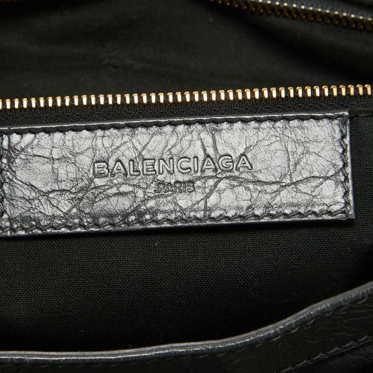Pre Owned Balenciaga Dark Grey Leather GH Velo Bag