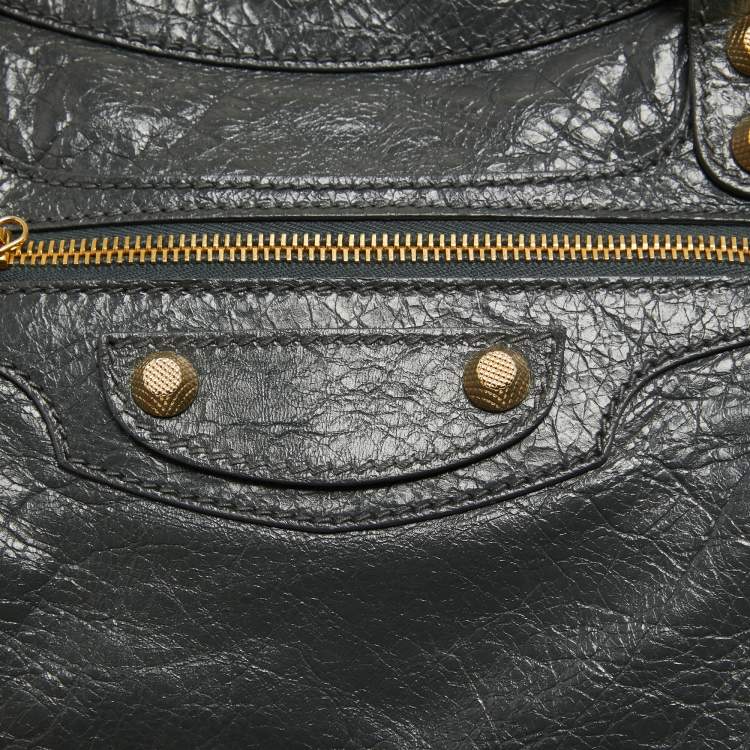Pre Owned Balenciaga Dark Grey Leather GH Velo Bag