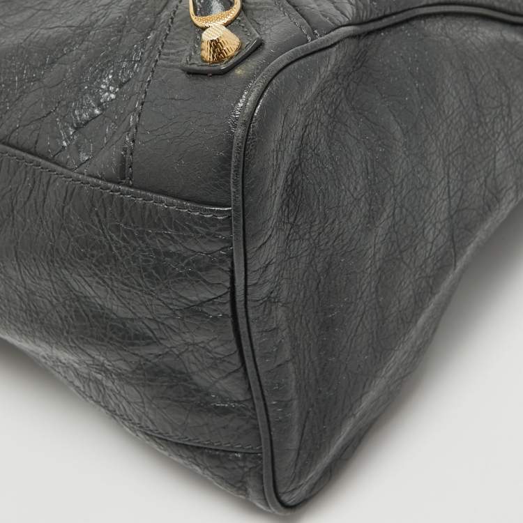 Pre Owned Balenciaga Dark Grey Leather GH Velo Bag