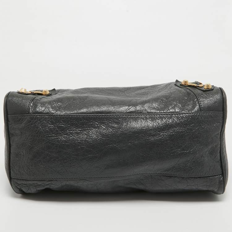 Pre Owned Balenciaga Dark Grey Leather GH Velo Bag