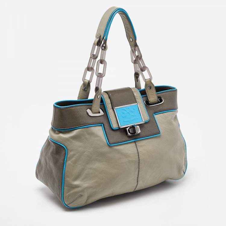 Pre Owned Balenciaga Tri Color Cherche Chain Shoulder Bag