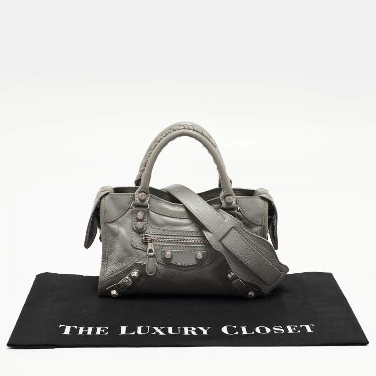 مملوكة مسبقًا Balenciaga Ciment Leather Mini RH City Tote