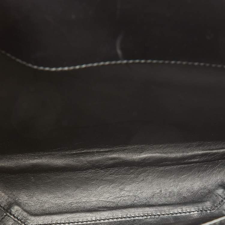 Pre Owned Balenciaga Grey Patent Leather Small Cable Shopper Tote