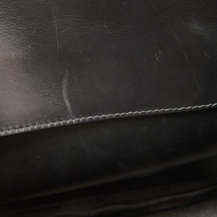 Pre Owned Balenciaga Grey Patent Leather Small Cable Shopper Tote