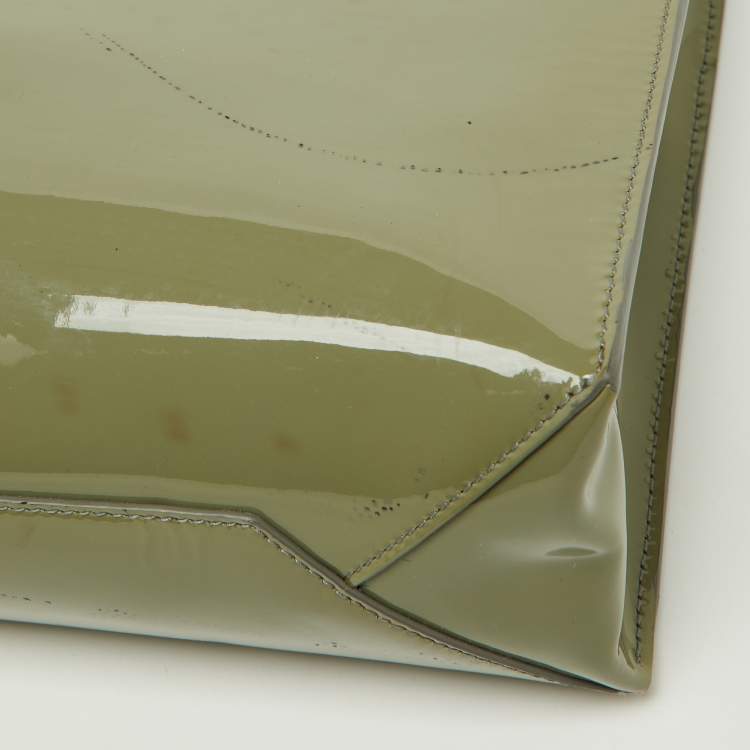 Pre Owned Balenciaga Grey Patent Leather Small Cable Shopper Tote