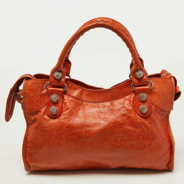 Pre Owned Balenciaga Automne Leather GSH City Tote